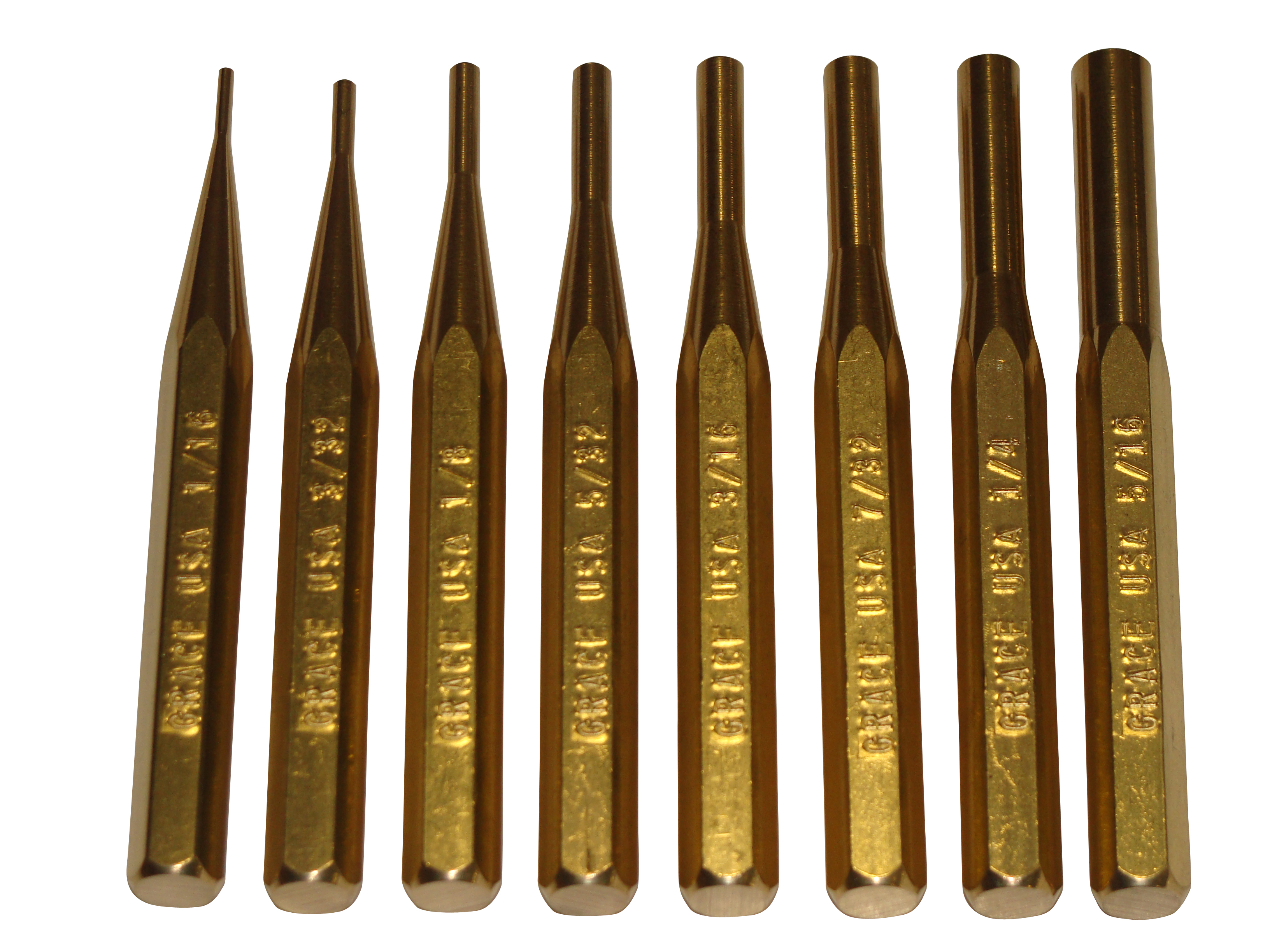 Grace USA Gun Care Brass Pin Punch Set