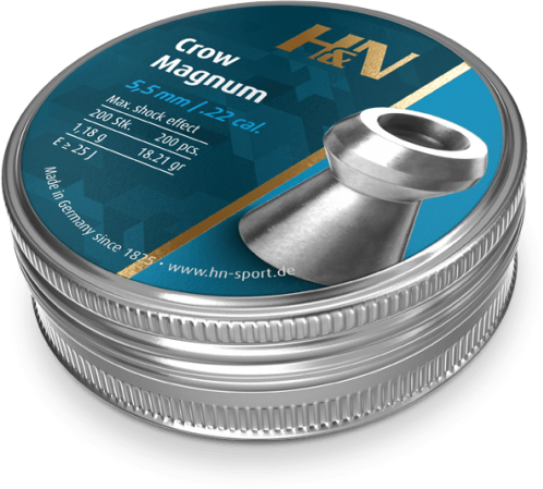 H&N Sport Crow Magnum .22 Caliber 18.21 Grain Air Rifle Pellets