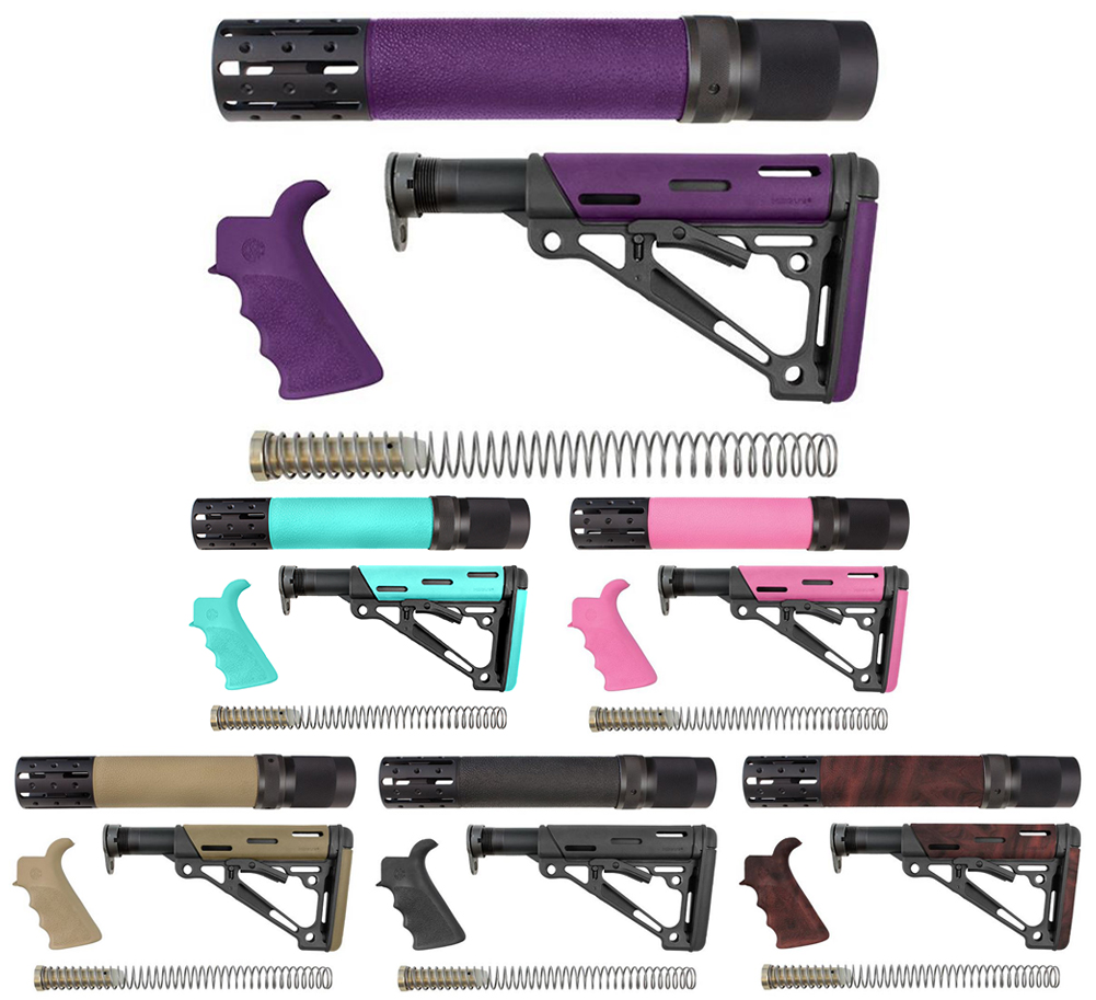 Hogue Ar15 M16 Kit W Grip Forend And Collapsible Buttstock Up