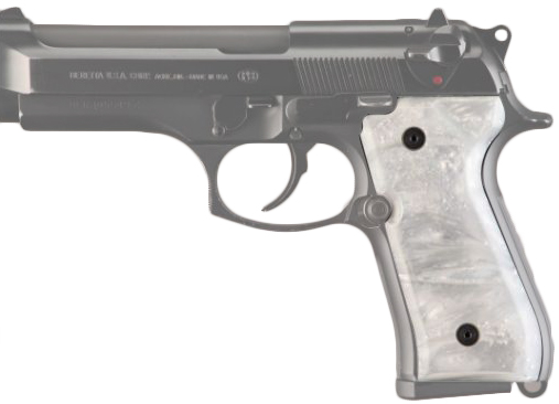 Hogue Beretta 92 Handgun Grip White Pearlized-Polymer 92318