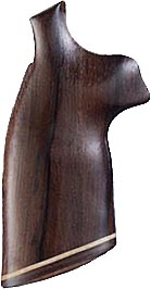 Hogue N Sq. Butt Handgun Grip Rosewood No Finger Groove Stripe Cap 29930