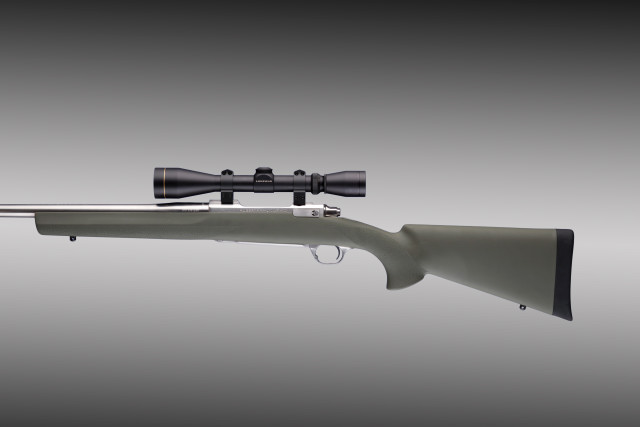 Hogue Ruger 77 MKII Long Action, "B" Barrel, PillarBed Stock OD Green 77221