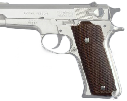 Hogue S&W 59 Handgun Grip Auto, Rosewood Checkered 59911