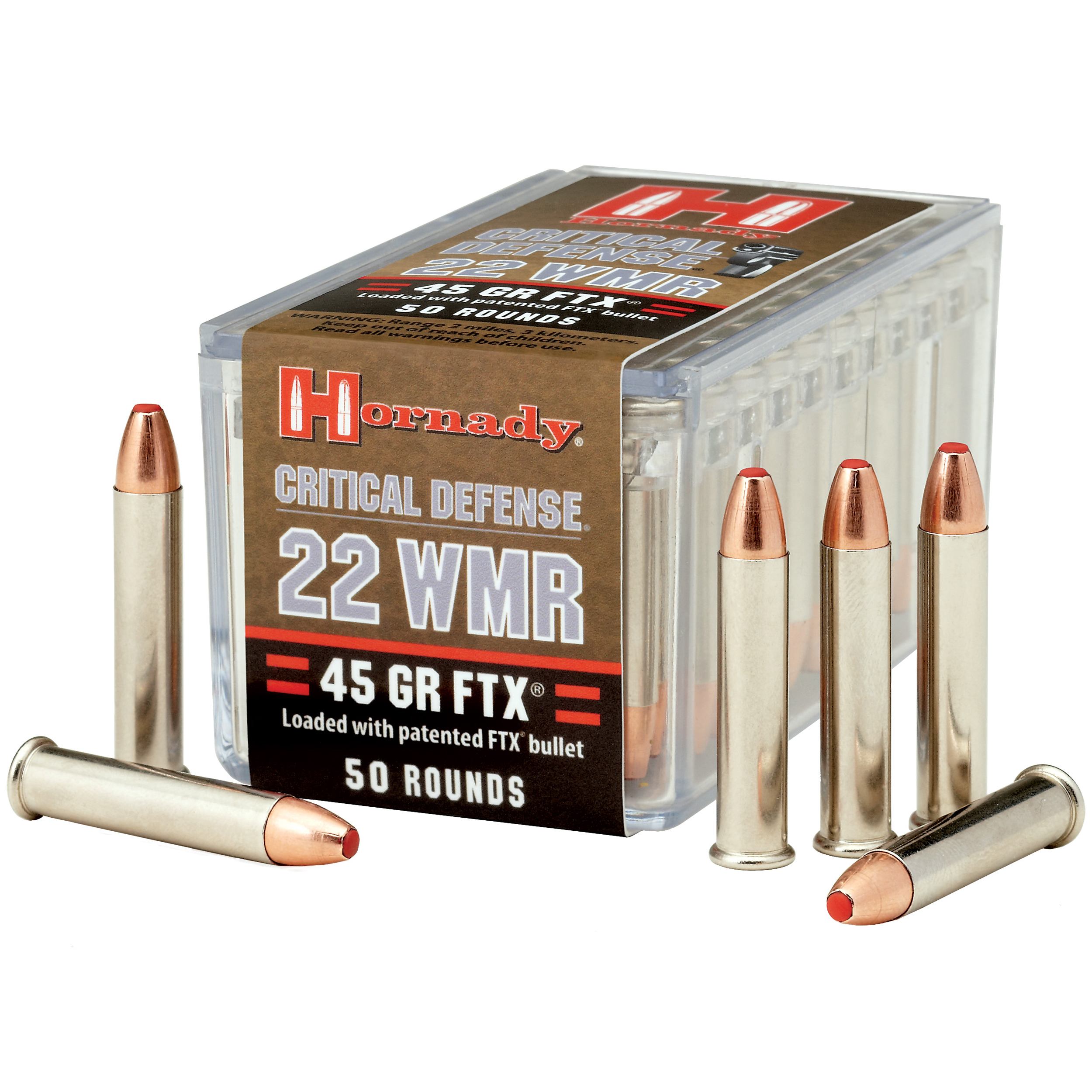 Hornady Critical Defense 22 Winchester Magnum Rimfire 45 Grain Flex Tip Expanding Rimfire Ammunition Free Shipping Over 49