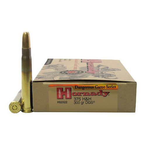 Hornady Dangerous Game .375 H&H Magnum 300 Grain Dangerous Game Solid Centerfire Rifle Ammunition