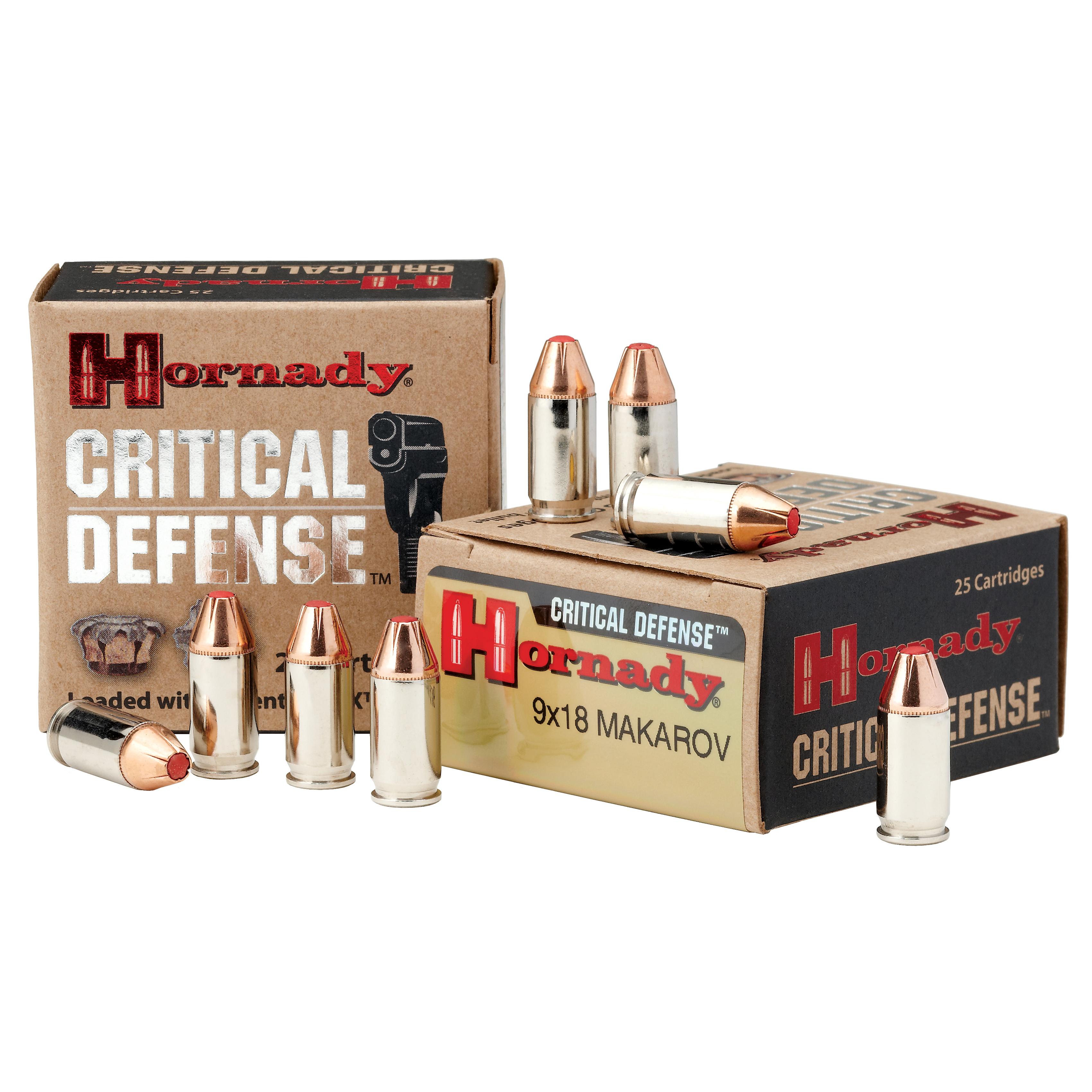 Hornady Critical Defense 9x18mm Makarov 95 Grain Flex Tip eXpanding Centerfire Pistol Ammunition