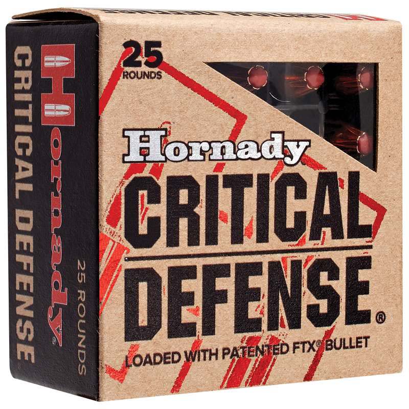 opplanet hornady critical defense 380 acp 90 grain flex tip expanding brass cased centerfire pistol ammo 25 rounds 90080 main