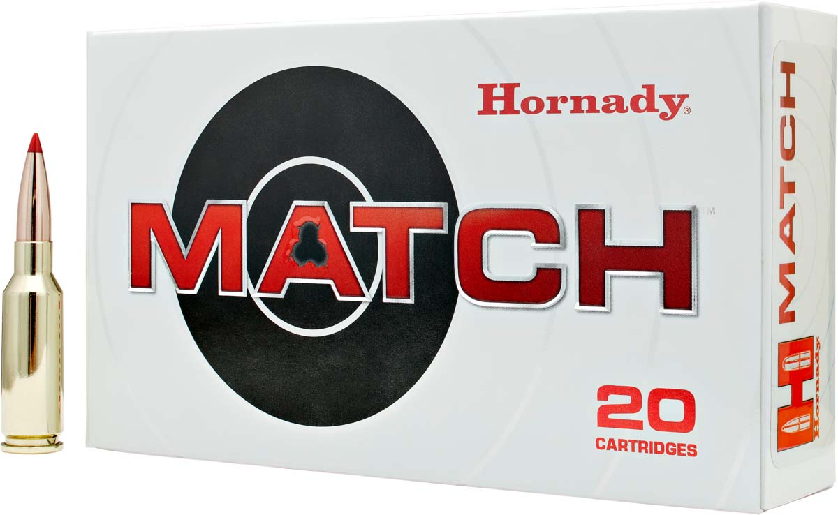 Hornady Match 6mm ARC 108 Grain Extremely Low Drag Match Centerfire Rifle Ammunition