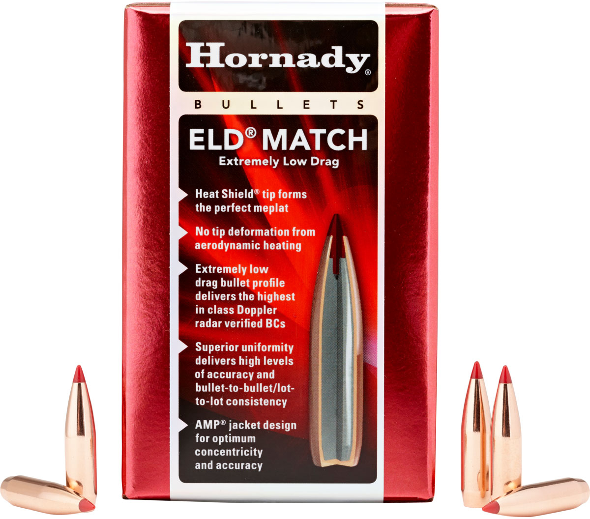 Hornady ELD Match Rifle Bullets, 25 Caliber, 134 grain