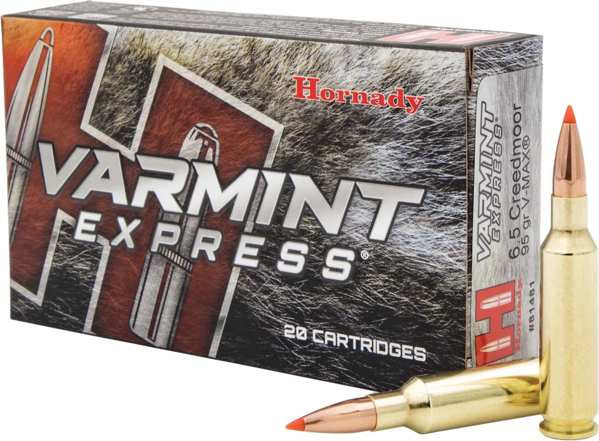 Hornady Varmint Express 6 5 Creedmoor 95 Grain V Max Brass Cased Centerfire Rifle Ammunition 20 Off Free Shipping Over 49