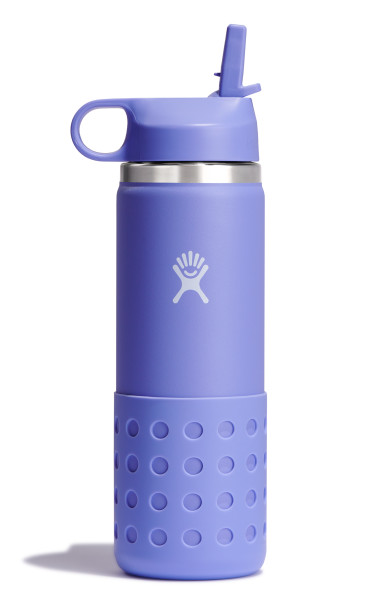 Hydro Flask Purple Wide Mouth Flex Straw Cap Bottle, 24 oz Hydro Flask