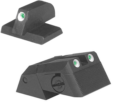 Kensight DAS 1911 Defense Adjustable Rear Sight Set Tritium Insert Night Sight w/ Serrated Blade