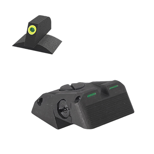 Kensight DAS Adjustable Bar-Dot-Bar Tritium Rear Night Sight