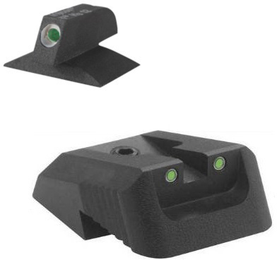 Kensight DFS Recessed Blade w/White Outlines Fixed Rear 1911 Night Sight