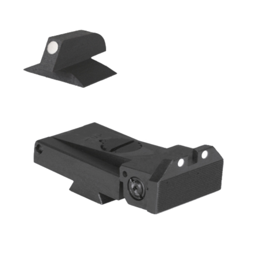 Kensight LPA TRT Arctic White Dot Serrated Beveled Blade Adjustable Target 1911 Rear Sight