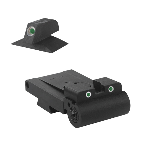 Kensight Rollo 1911 Contoured Low-Profile Adjustable Tritium Night Sight Set