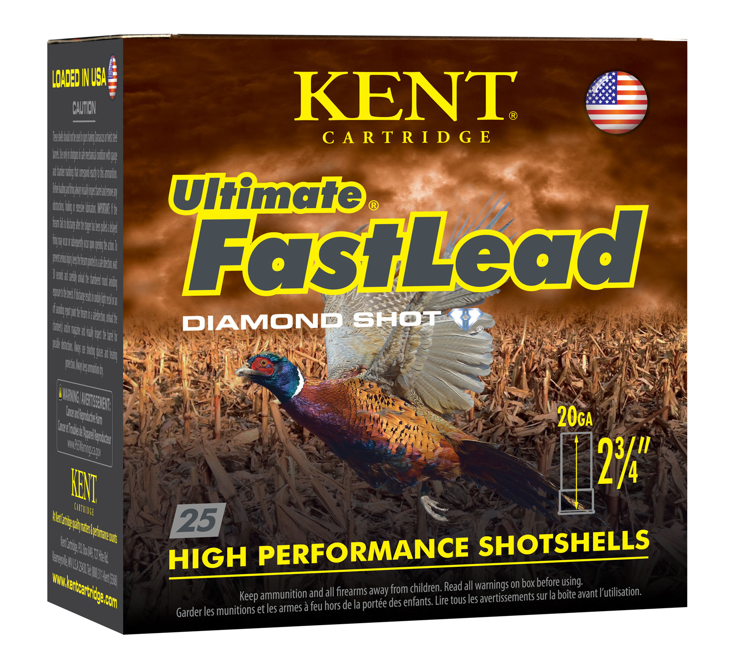 Kent Cartridge Ultimate Fast Lead 20 Gauge 1 Oz 2.75'' 1 Oz 7.5 Shot Shotgun Ammunition