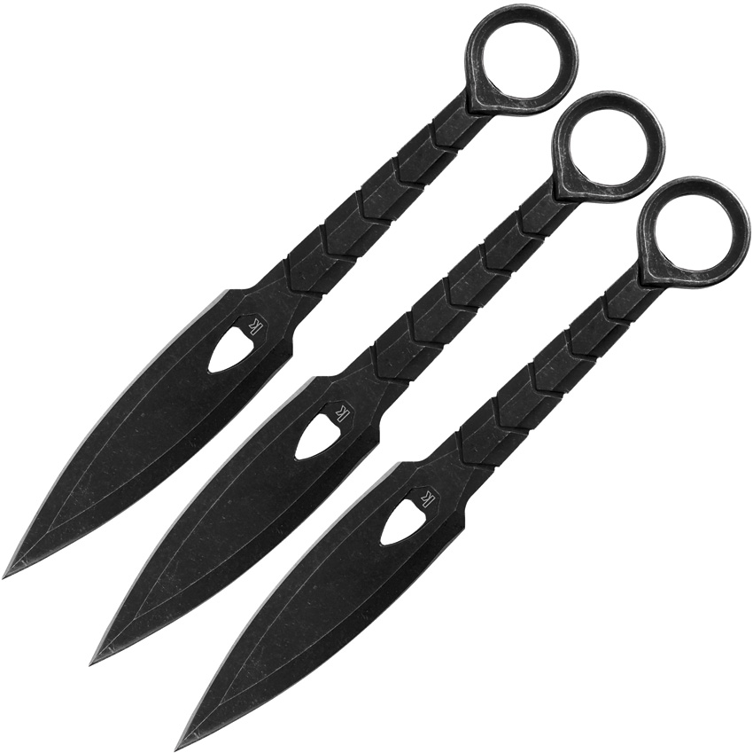 Kershaw Aethon 3-Piece Throwing Knife Set (Black) - Blade HQ