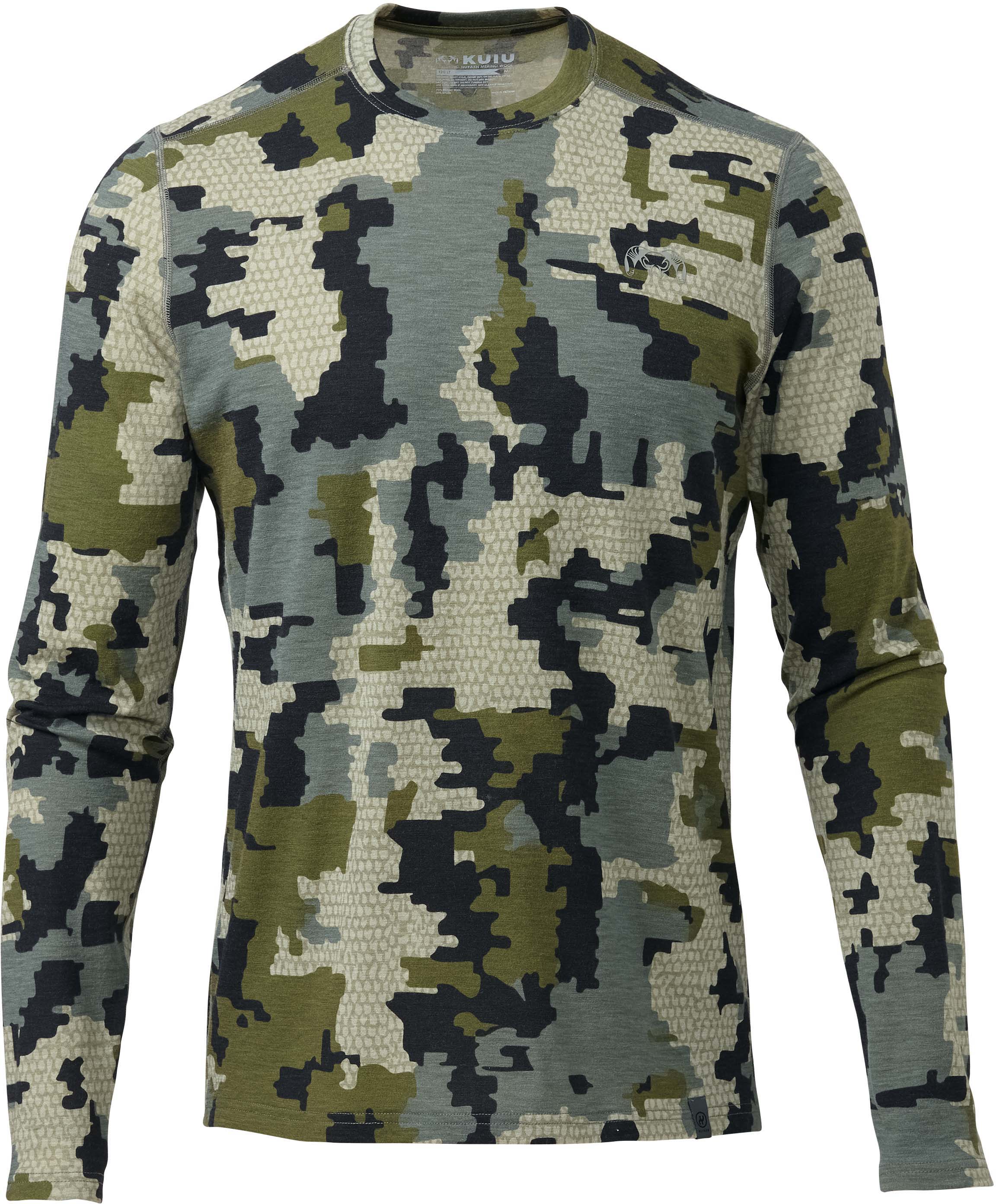 Kuiu ULTRA 120 LT Long Sleeves Crew Hunting Shirt - Men's, Verde, 3XL