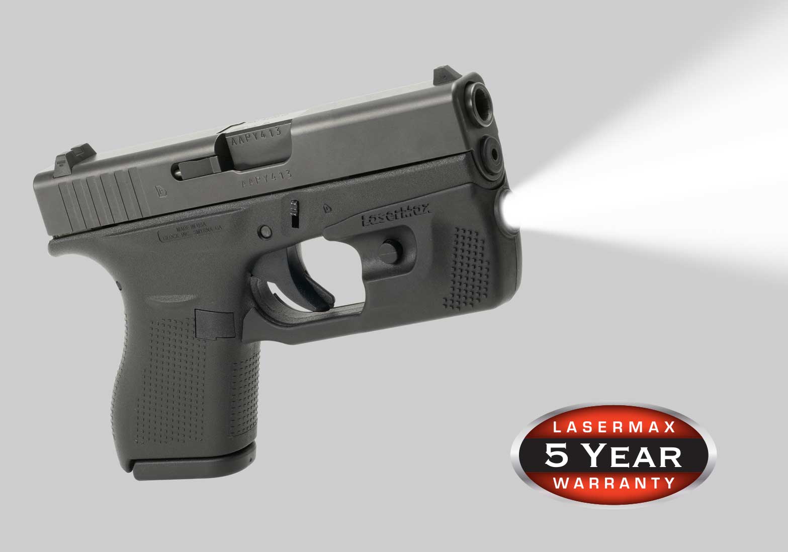 Details about   LaserMax CenterFire WeaponLight for Glock 42/43 with Pocket Holster CF-G42-LC 