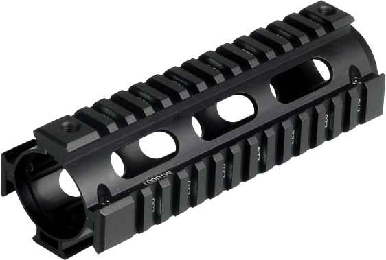 UTG Pro Model 4 Carbine Length Tactical Quad Rails w/ Rail Covers MTU001 wi...