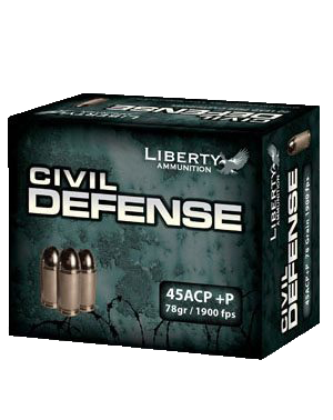 Liberty Ammunition Civil Defense 45 ACP +P Hollow Points