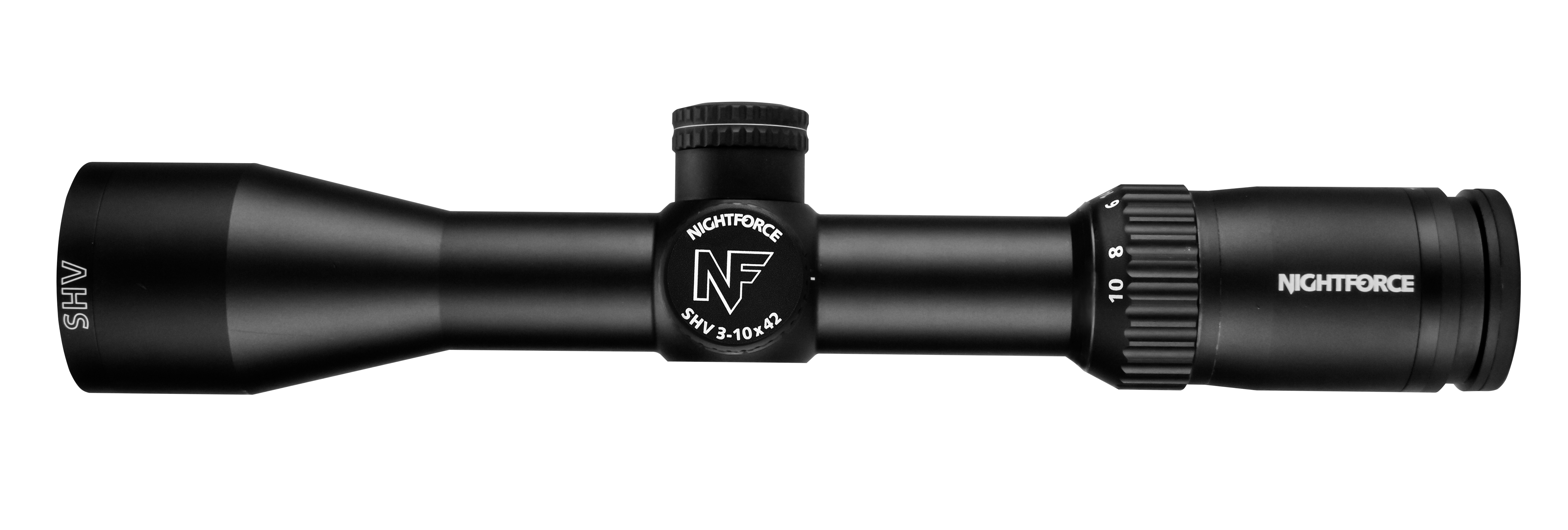 NightForce SHV 3-10x42mm .250MOA Black Scope Moar/Forceplex Reticle 