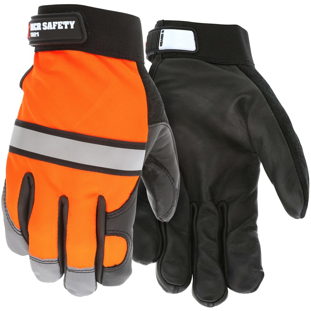 Mechanic'S Work Glove, Multi-Activity, High-Visibility Lime, Goat