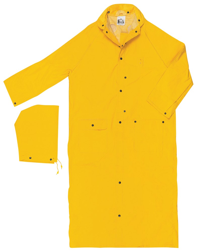 MCR Wizard 3-Piece Rain Suit, PVC / Nylon, Yellow, ASTM