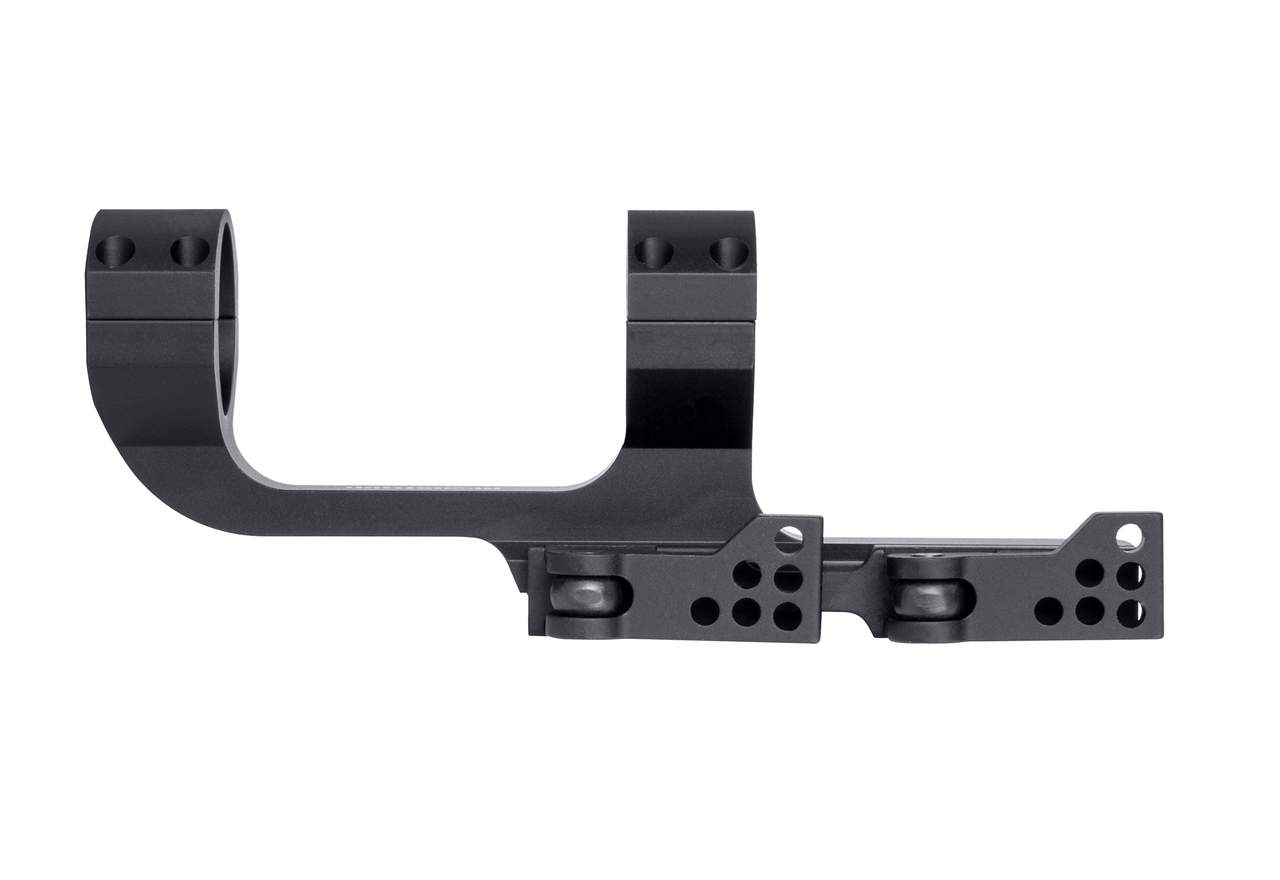 30 mm Diameter Monstrum Slim Profile Series Cantilever Offset Dual Ring Picatinny Scope Mount with Quick Release 