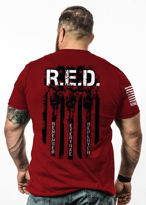 red graphic tee mens