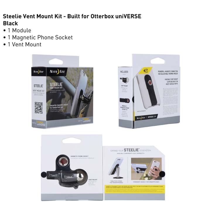 Steelie Universal Adhesive Replacement Kit for Dash Mount Phone Socket