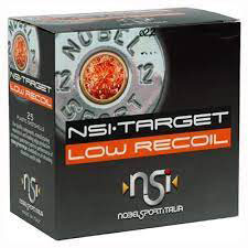 Nobelsport 12G 23/4in TRGT Low Recoil 8.Shot Brass Case Shotgun Ammunition