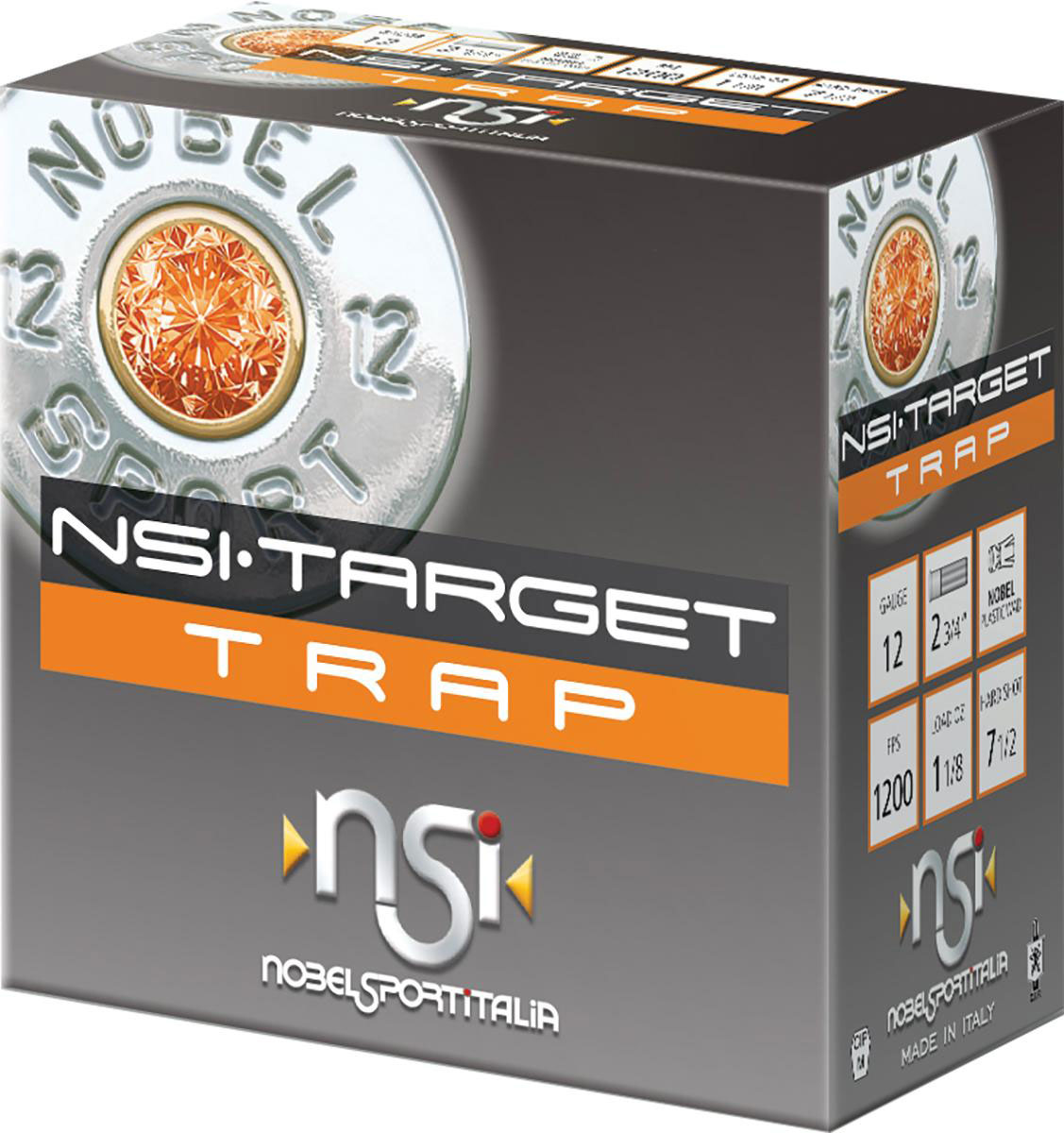 Nobelsport 20GA Ammo Target 7 1/2 Brass Case Shotgun Ammunition