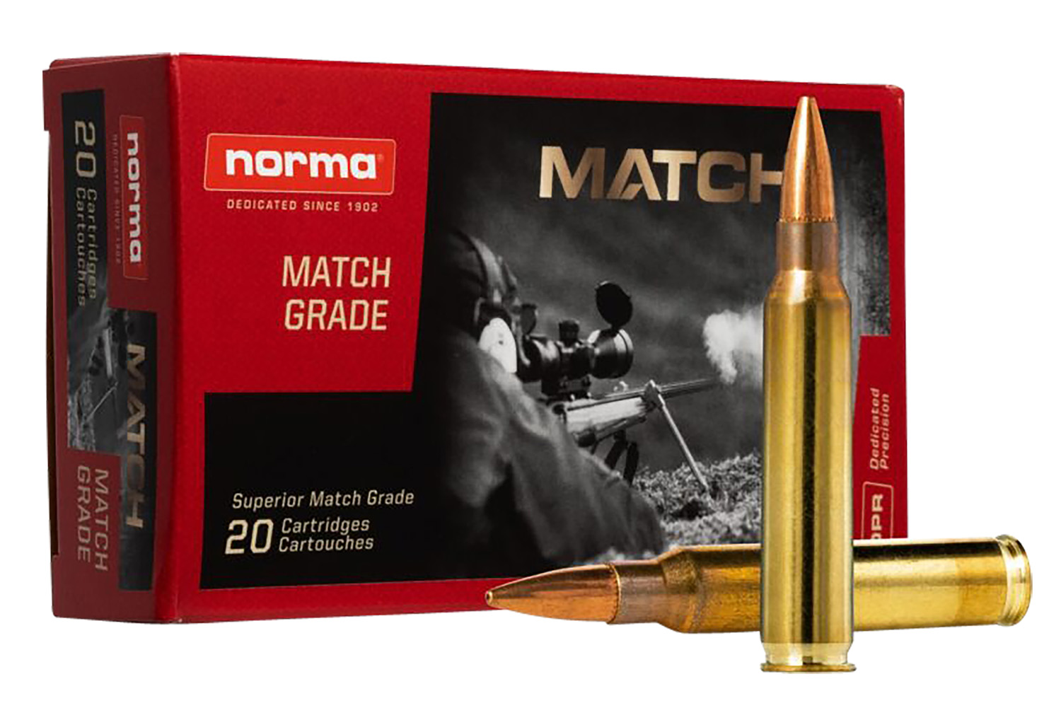 Norma Golden Target .223 REM 77 Grain Boat Tail Hollow Point Brass Cased Rifle Ammunition