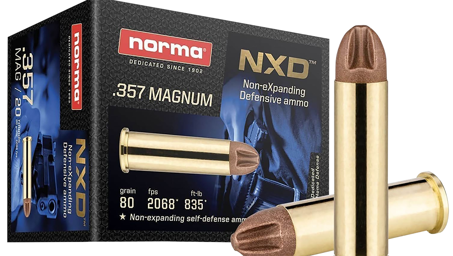 Norma .357 Magnum 80 grain Monolithic Brass Cased Pistol Ammunition