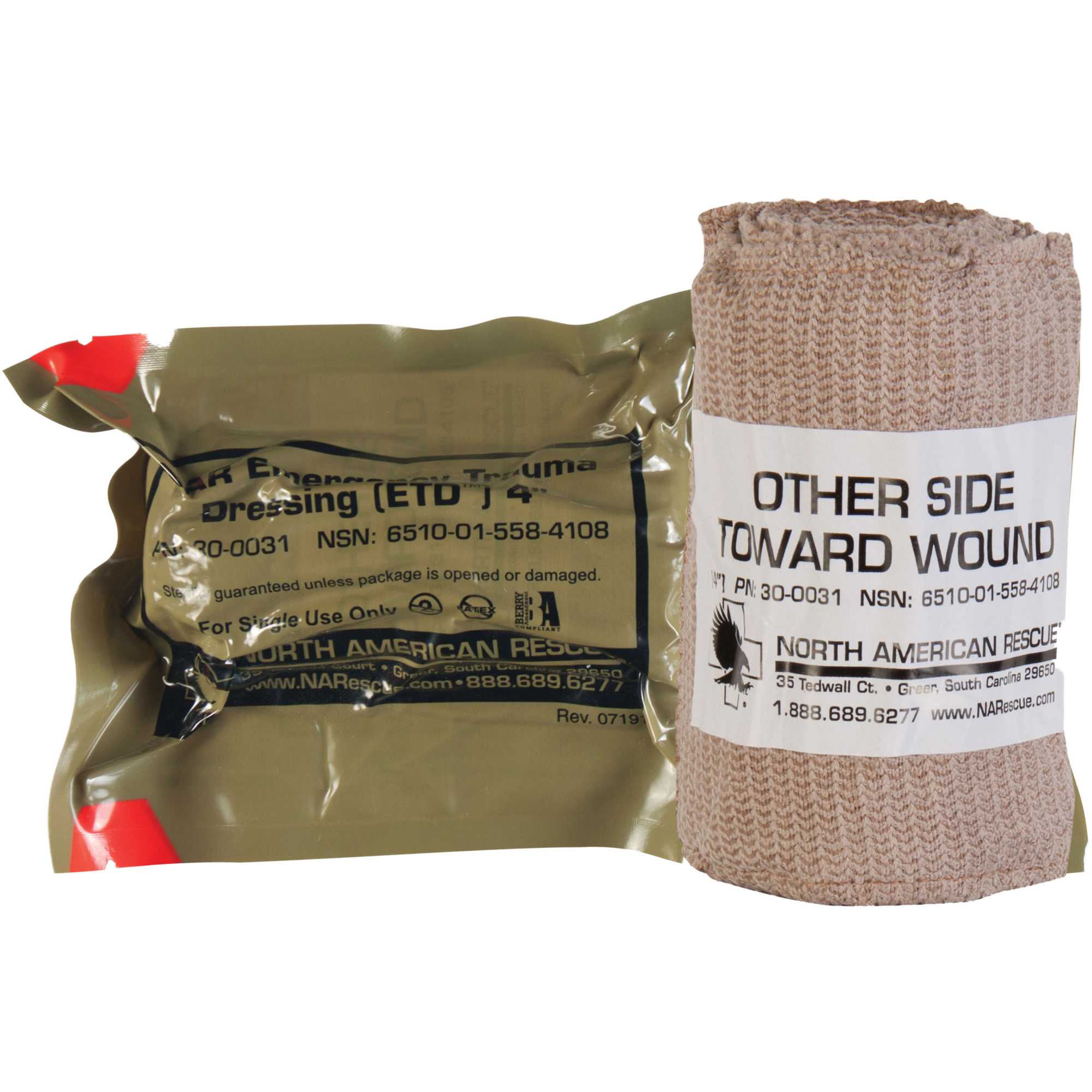 North American Rescue Emergency Trauma Dressing, 4 Inch