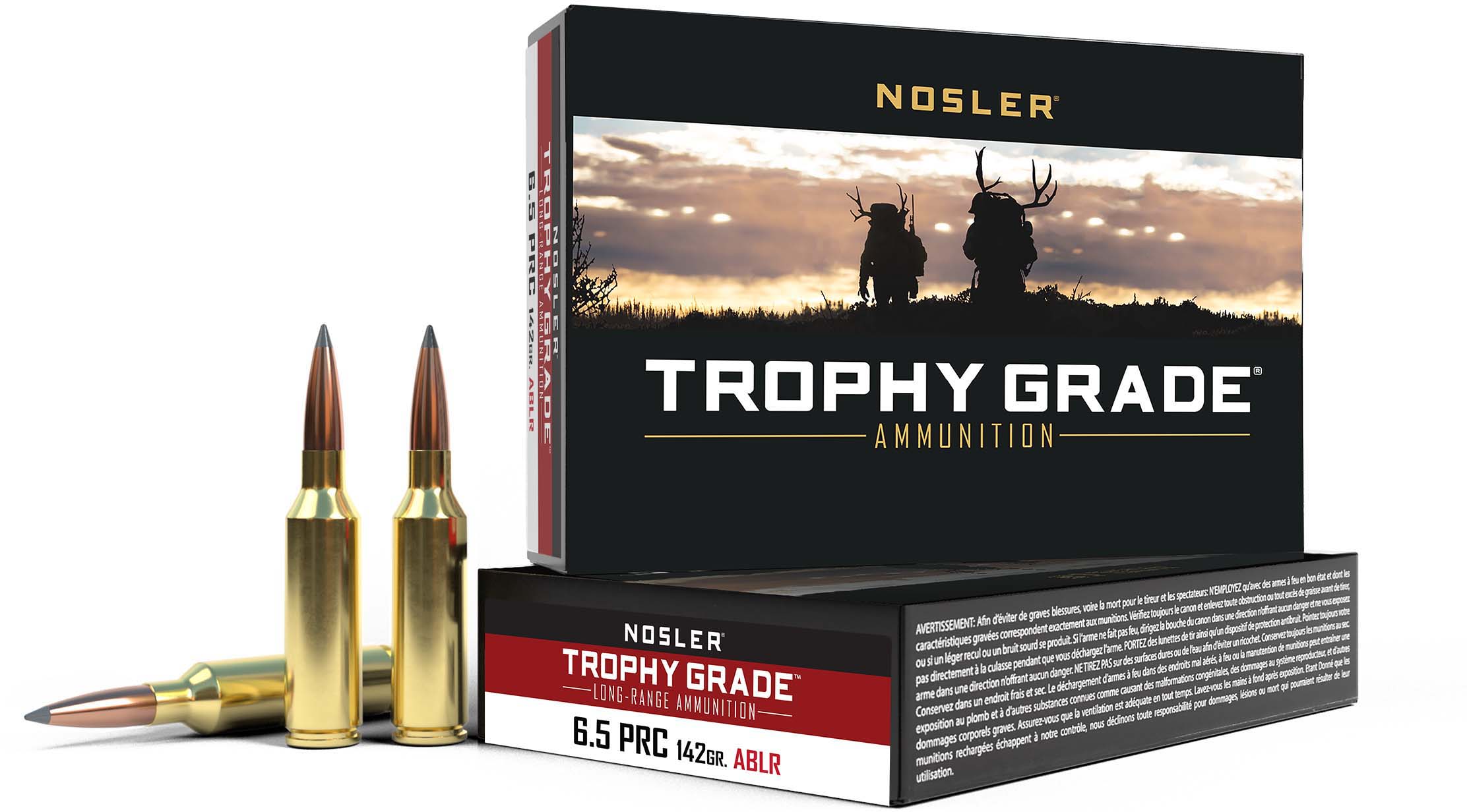 Nosler 6.5 PRC Long Range AccuBond 142 grain Brass Cased Rifle Ammunition