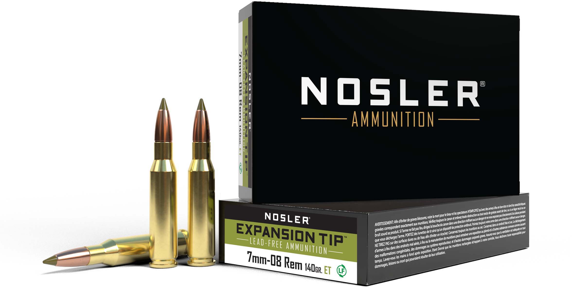 Nosler 7mm-08 Remington E-Tip 140 grain Brass Cased Rifle Ammunition