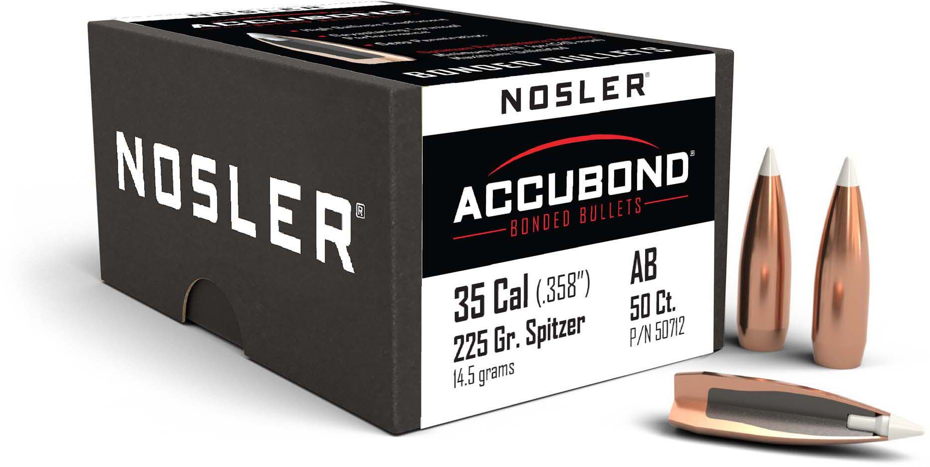 Nosler AccuBond Rifle Bullet .35 Caliber 225gr