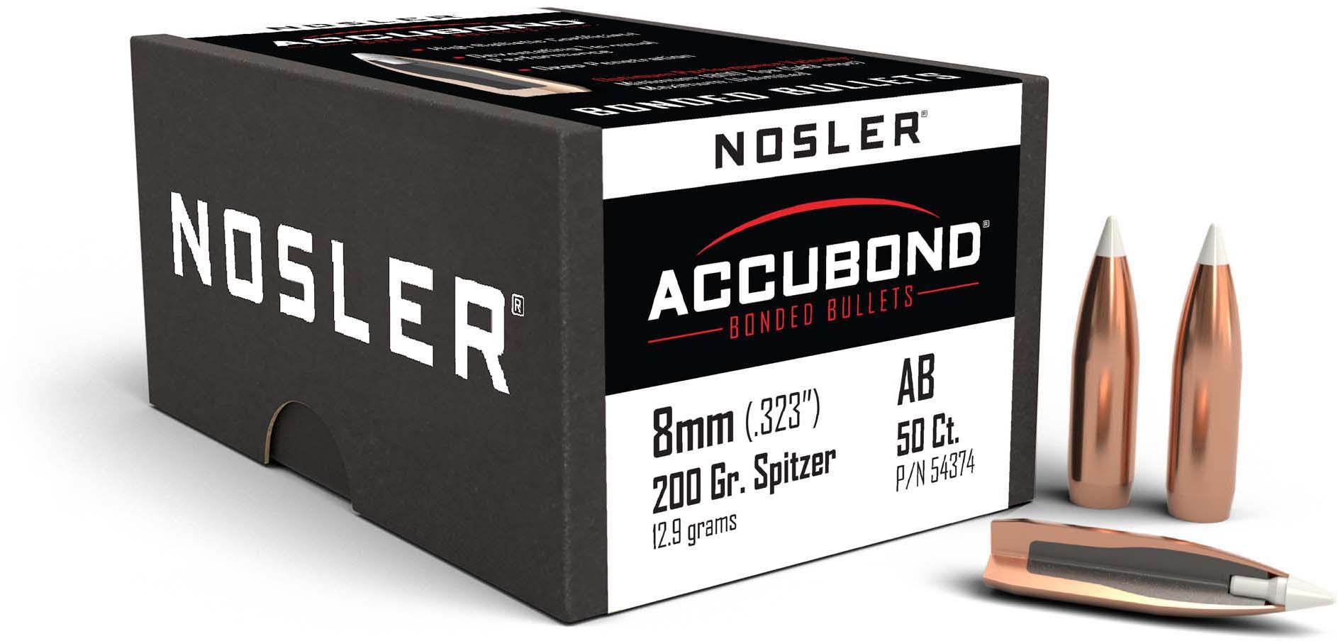 Nosler AccuBond Rifle Bullet 8mm 200gr