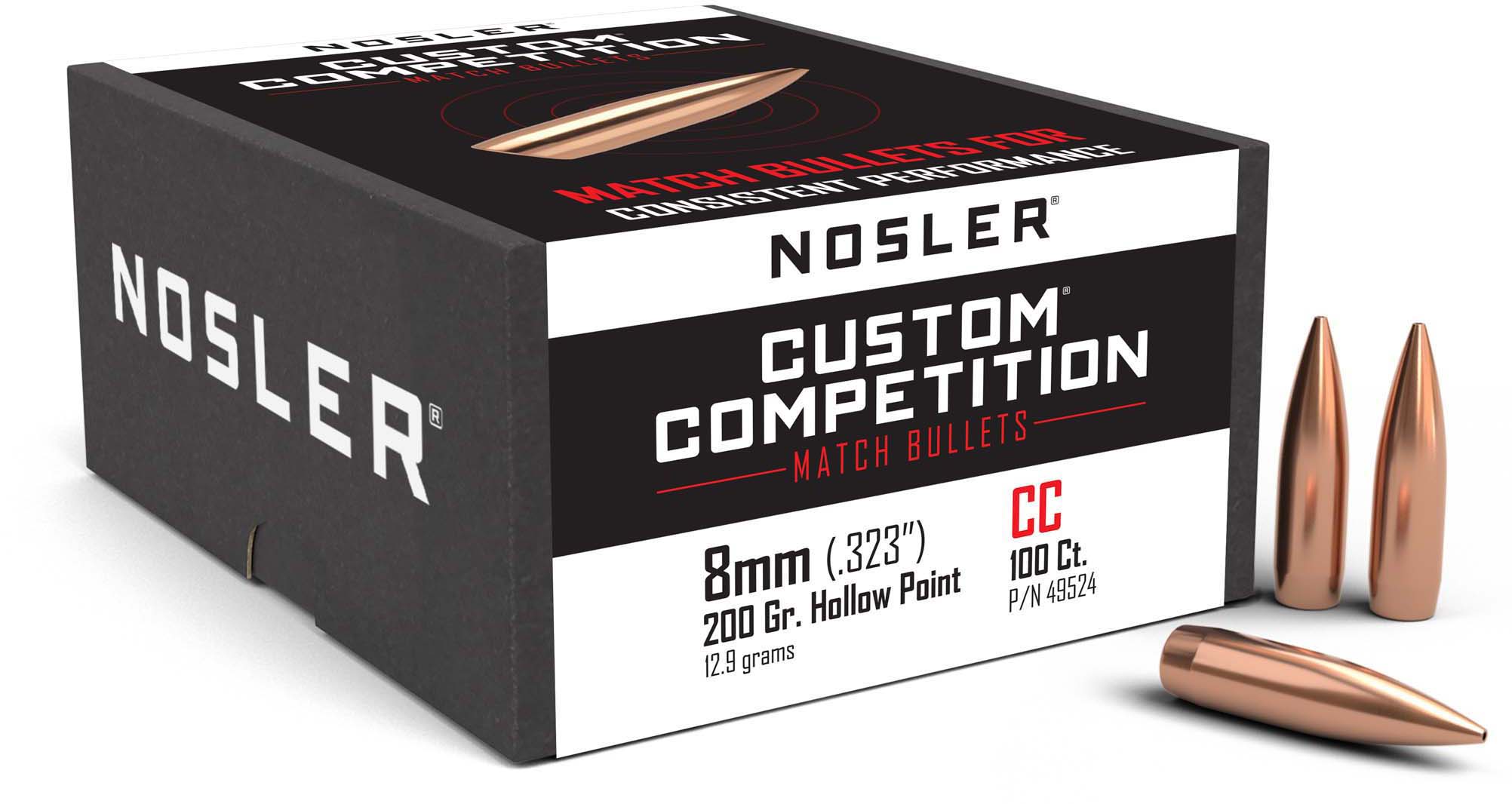 Nosler Custom Competition Rifle Bullet 8mm 200gr HPBT