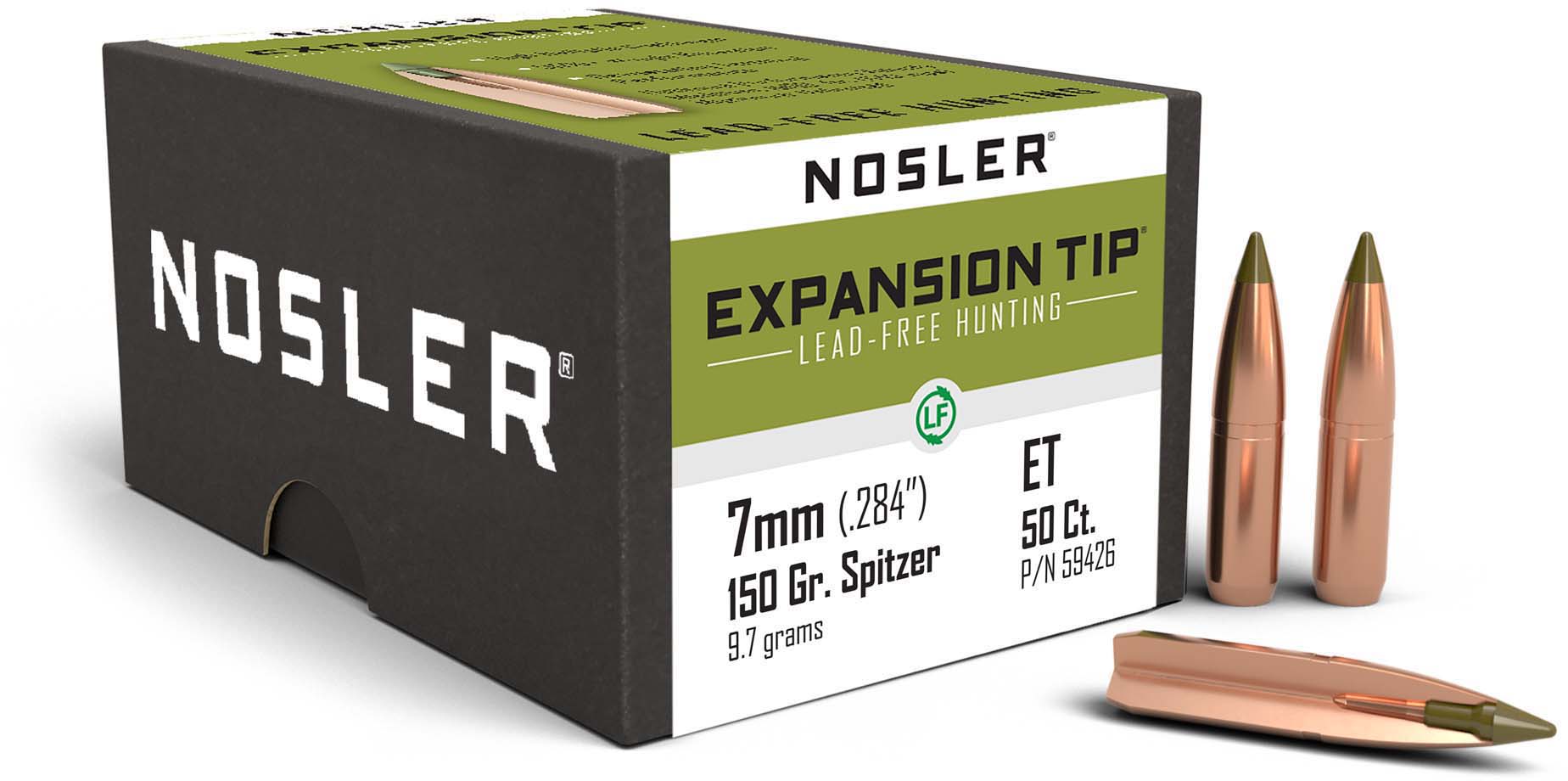 Nosler E-Tip Rifle Bullet 7mm 150gr, Spitzer Boat Tail (SBT)