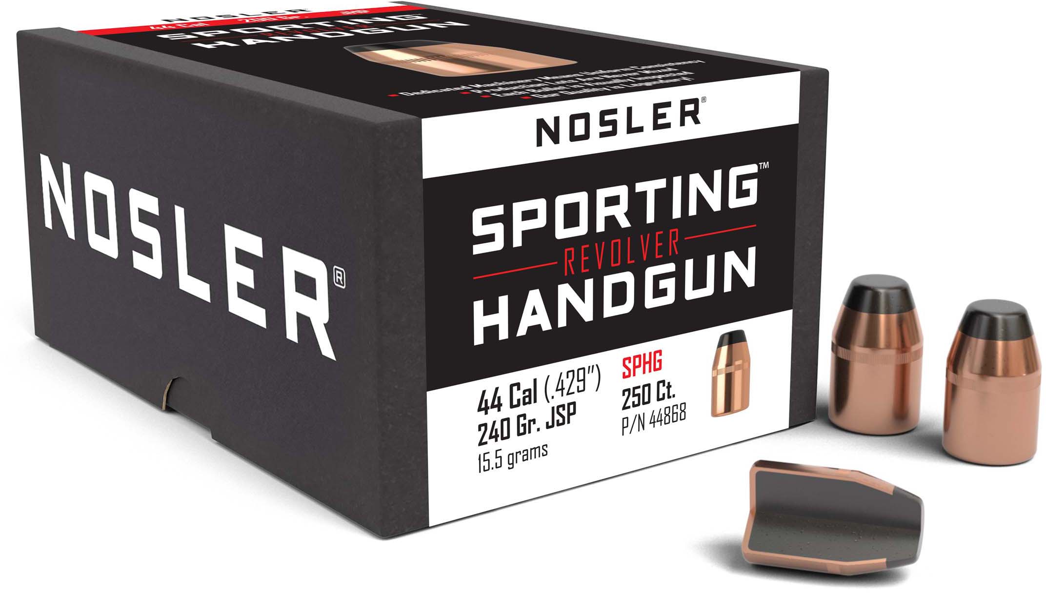 Nosler HandGun Pistol Bullet .44 Caliber 240gr JSP