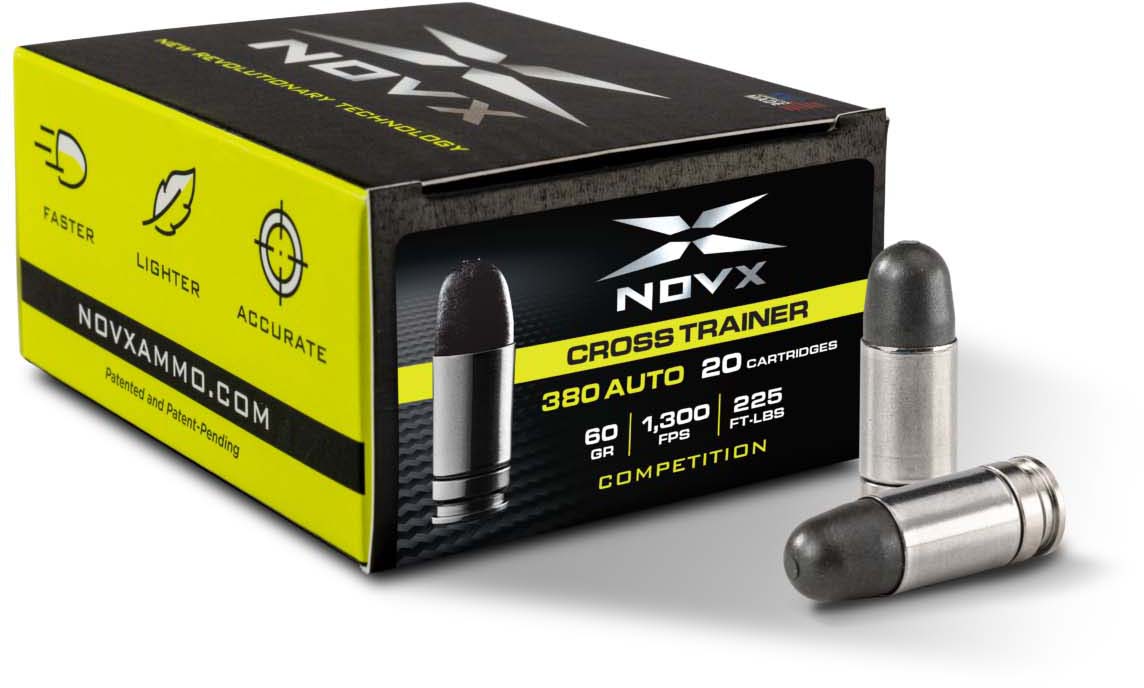 NovX Ammunition Cross Trainer 9mm Luger 65 Grain Copper Polymer Stainless Steel Cased Pistol Ammunition