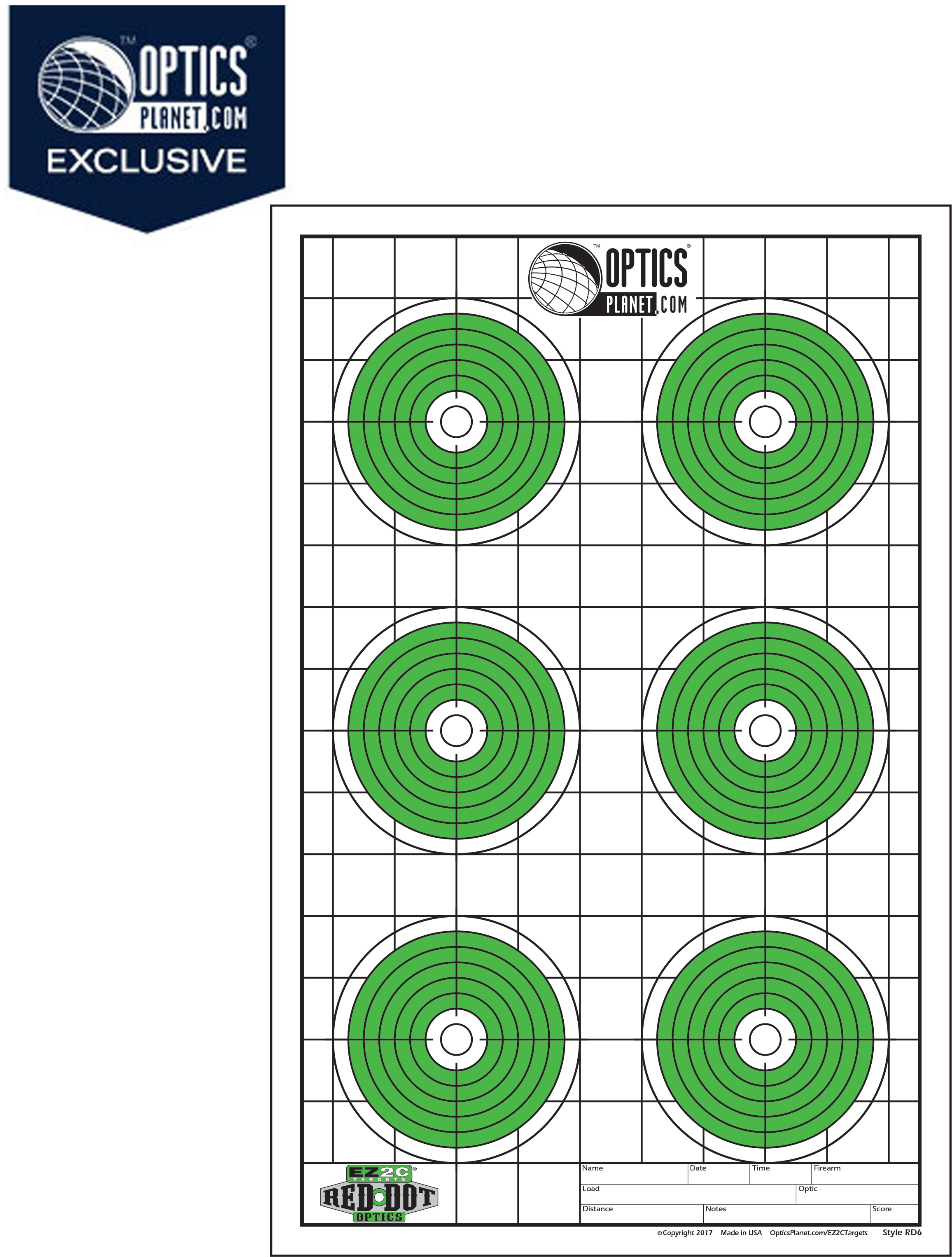 Exclusive EZ2C Targets Style 6 59 Off 5 Star Rating