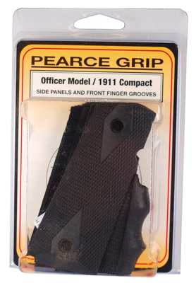 Pearce Handgun Grip 1911 Compact Rubber Side with Finger Groove PMG-OM