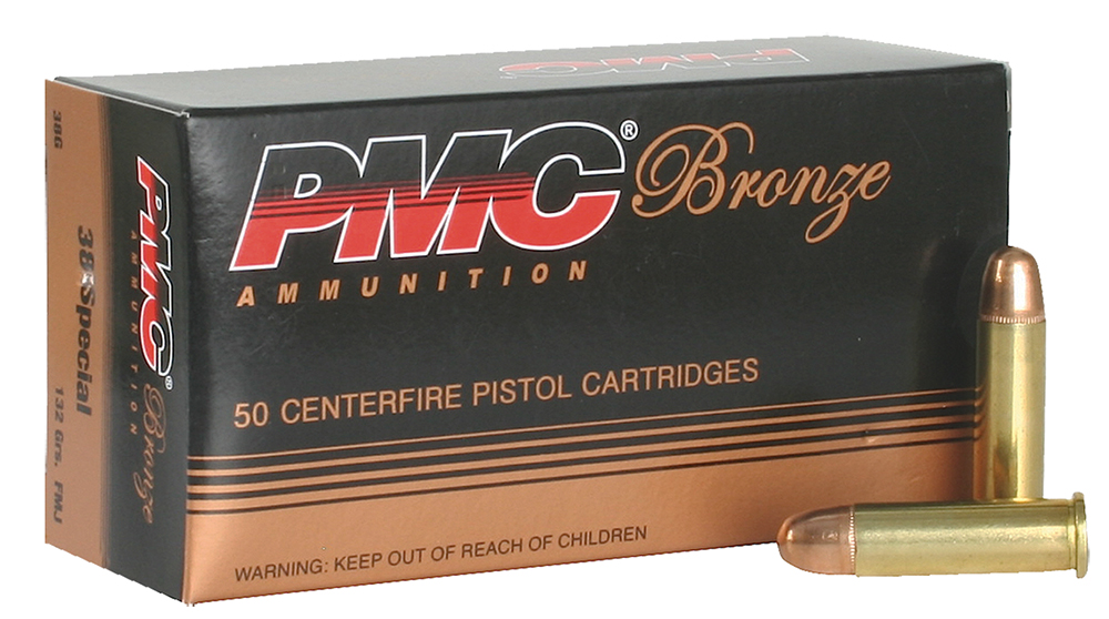 PMC 38G Bronze .38 Special 132 grain Full Metal Jacket (FMJ) Brass Casing Centerfire Pistol Ammunition