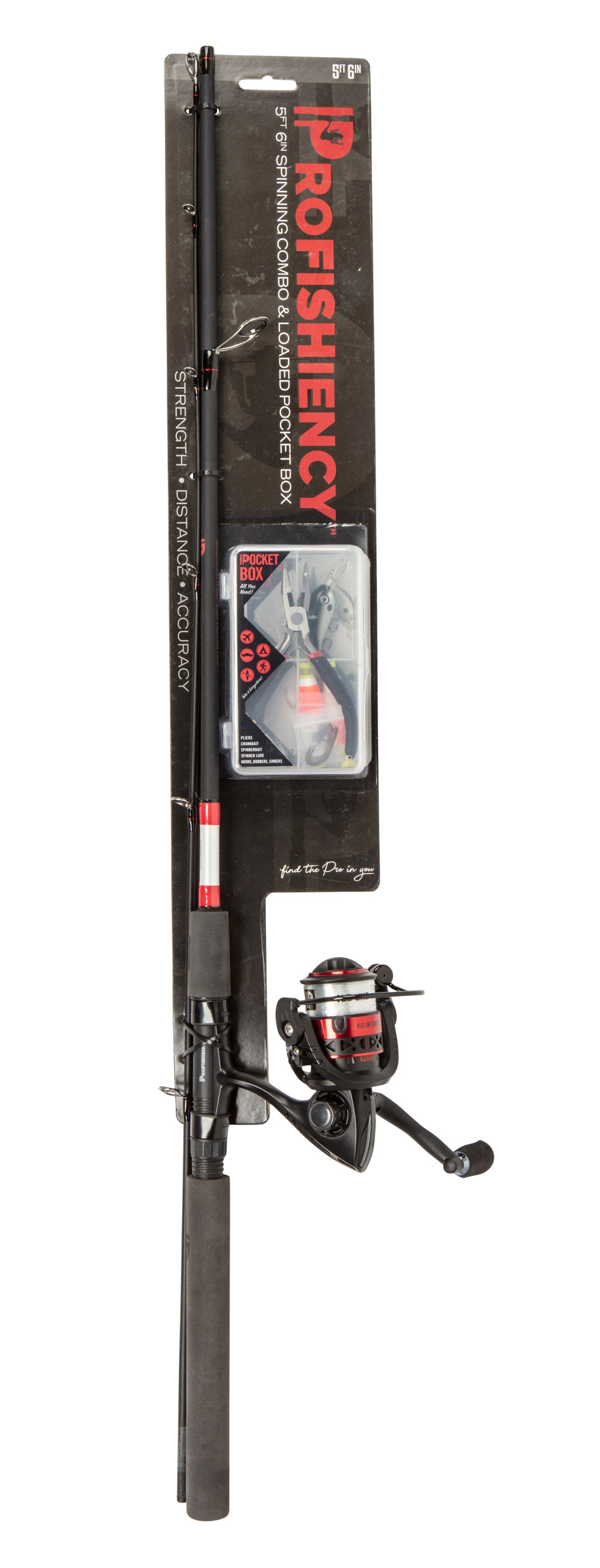 ProFISHiency 5ft6in Spinning Combo w/Fully Loaded Pocket Tackle Box