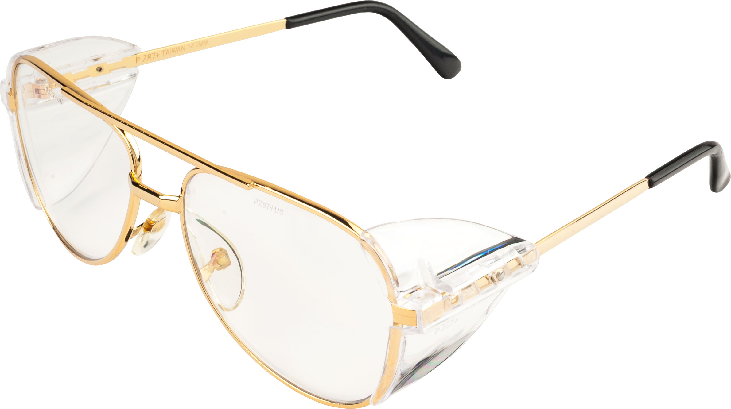 gold frame clear lens sunglasses